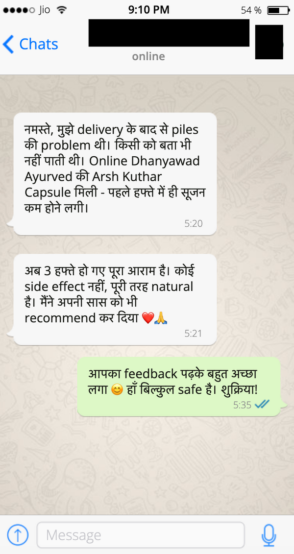 WhatsApp customer review 2