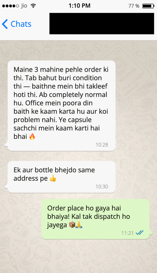 WhatsApp customer review 3