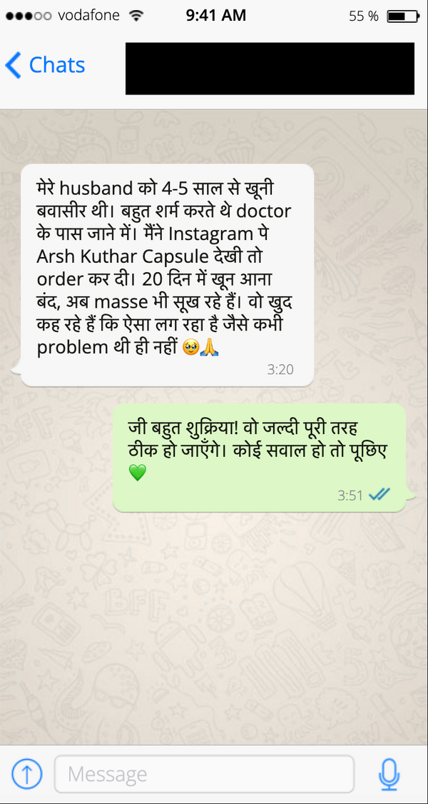 WhatsApp customer review 4
