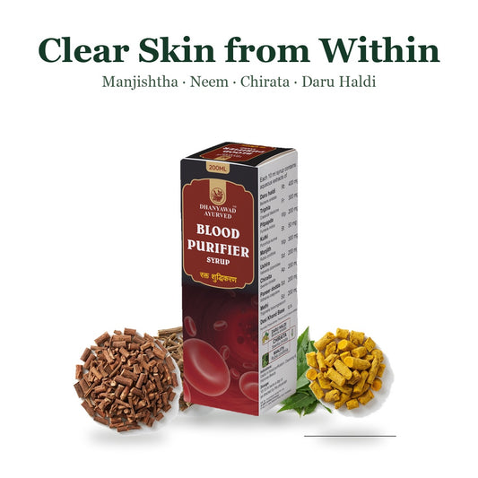 Blood Purifier Syrup (रक्त शुद्धिकरण) 200ml – Dhanyawad Ayurved
