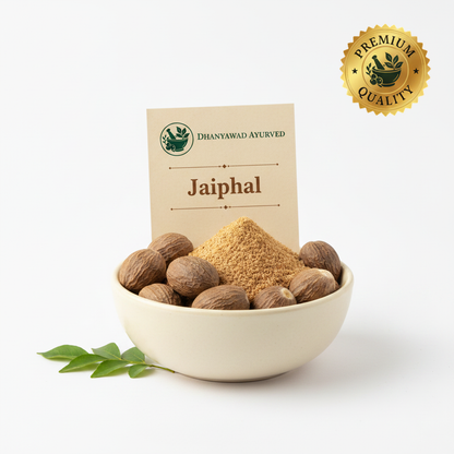 Jaiphal (nutmeg, जायफल) whole and powder – Dhanyawad Ayurved
